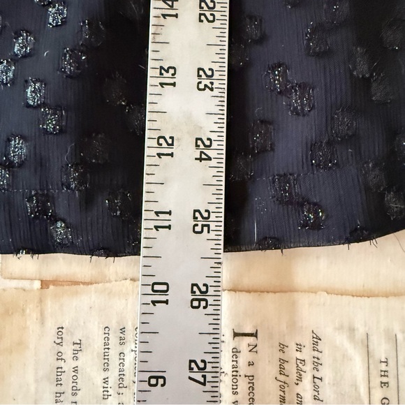 Madewell Couture Black Sheer Goth Short Sleeve Blouse, Size M - Picture 7 of 9